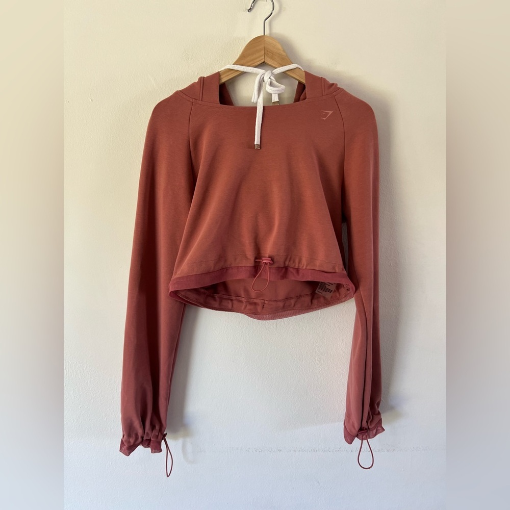 Gymshark x Whitney Simmons Moab Mountain‎ Brick Long Sleeve Cropped Hoodie Small